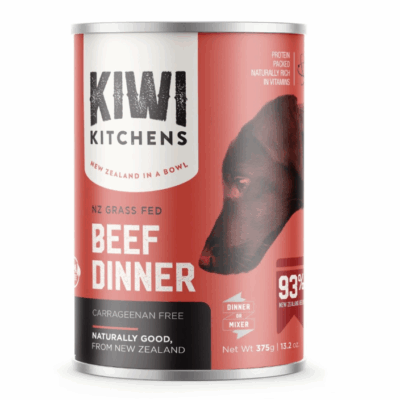 Kiwi Kitchens Grass Fed Beef Dinner Canned Wet Dog Food 375g
